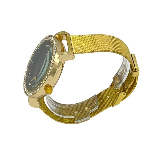 Women's Fashion Mesh Gold Rhinestone Wristwatch - Picture 5 of 6